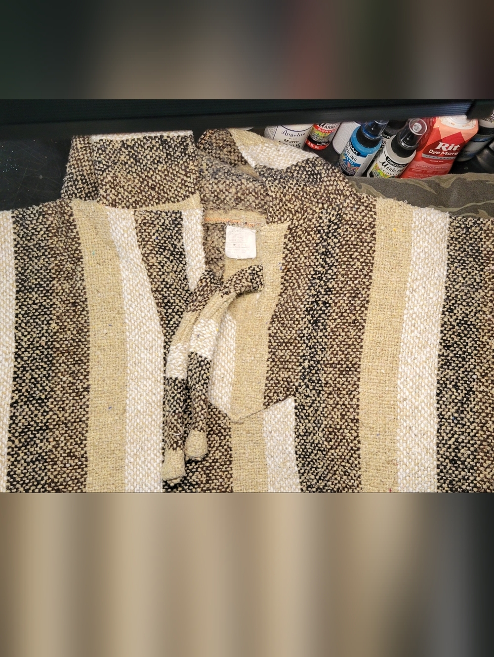 Striped Beige & Brown Men’s Pullover Sweater Hoodie